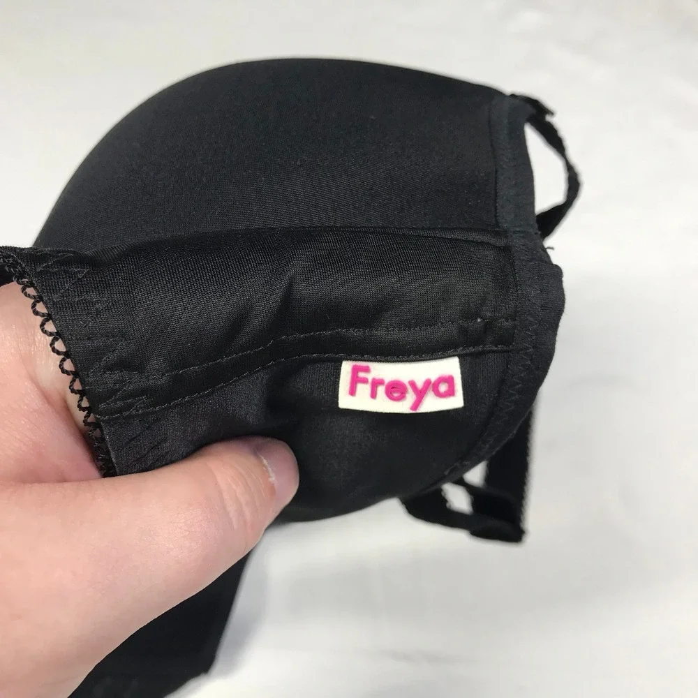 Freya Deco Moulded Plunge Bra Black Underwired T-Shirt Bra AA4234BLK 32F